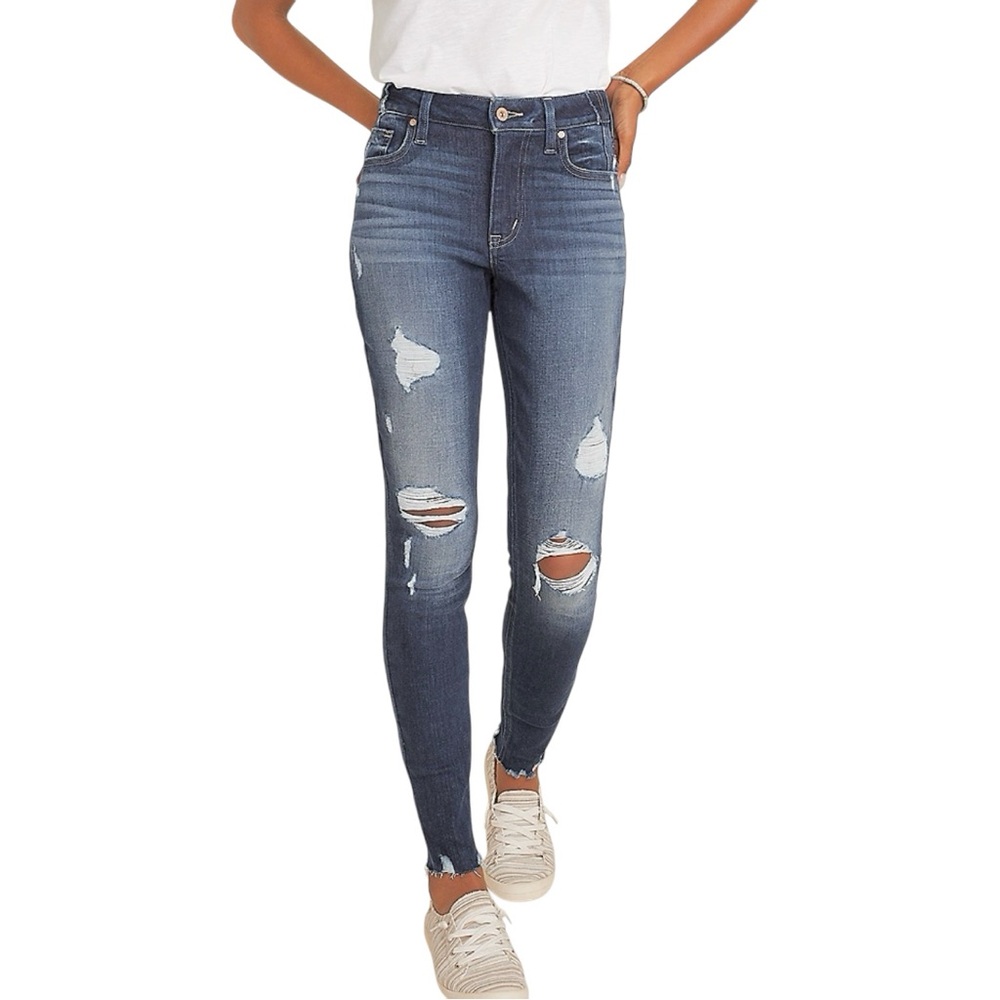 Maurice’s Destructed High Rise Skinny Jeans L (12-14)
